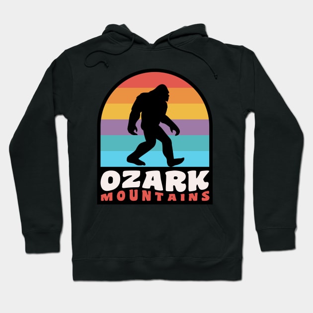 Ozark Mountains Bigfoot Sasquatch Arkansas Missouri Oklahoma Hoodie by PodDesignShop